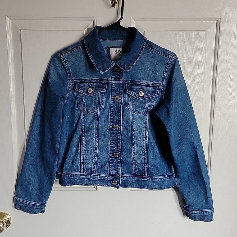 Girls SO, Jean jacket, XL(14-16).Like new.